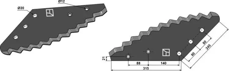 Futtermischwagenmesser - Hartmetall beschichtet